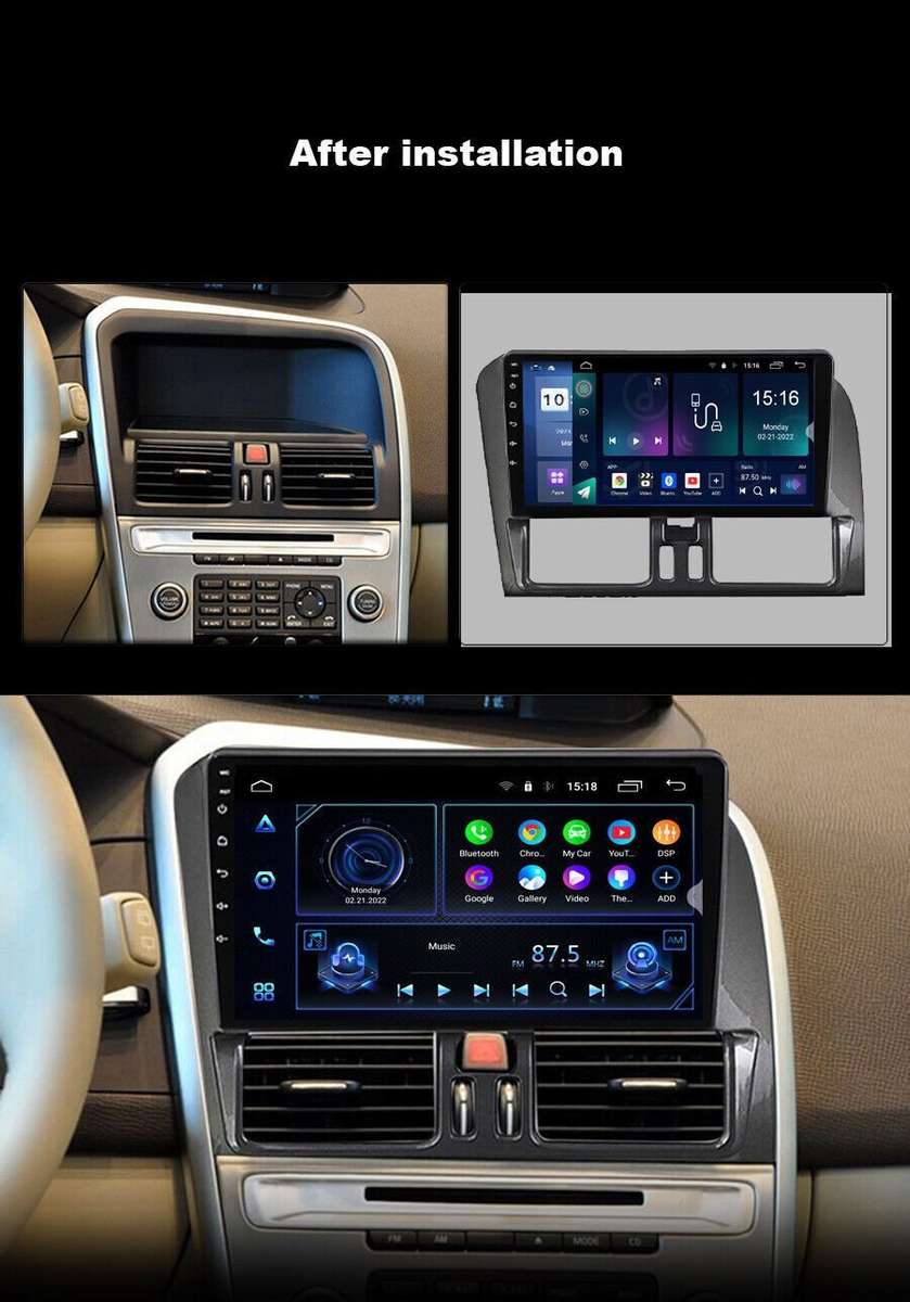 9" Android Autoradio DAB+ CarPlay GPS Navigation BT DSP For Volvo XC60 2008-2017