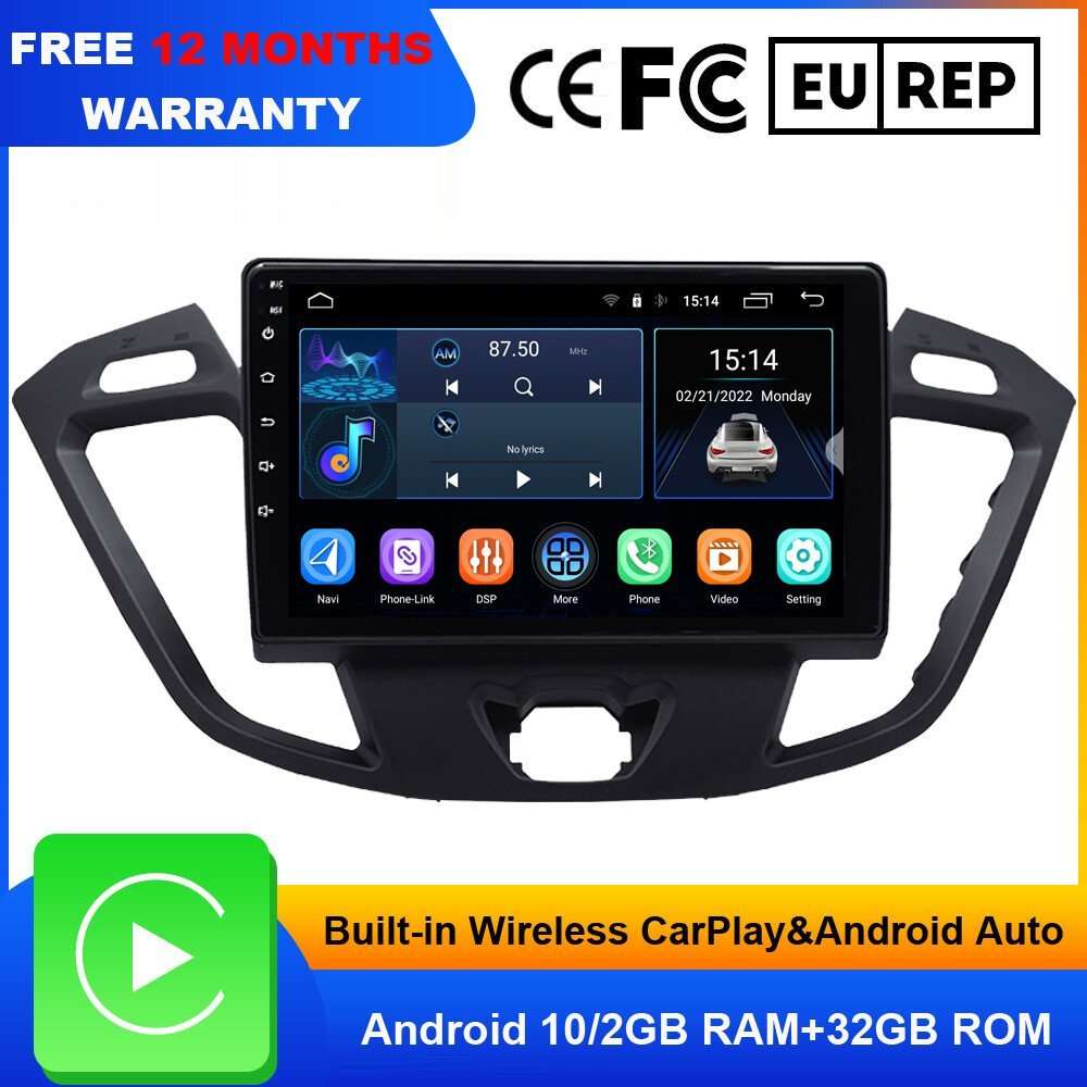 9" Android Touch Screen Car Radio GPS For Ford Transit Custom BT DAB CarPlay+DVR