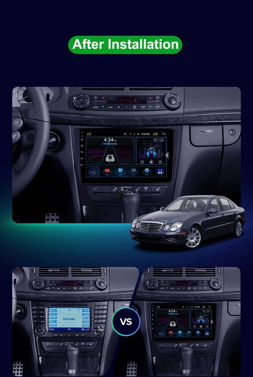 for Mercedes E-Class W211 CLS W219 Android Head Unit BT DAB Radio Stereo GPS+DVR