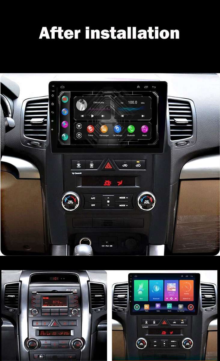 9"For Kia Sorento 2 2009-2012 Android Auto Radio Navigation GPS BT DAB+