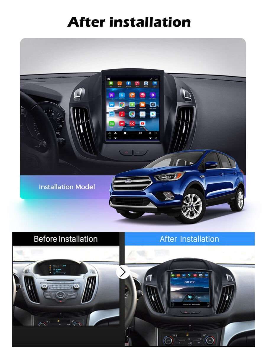 9.7" Android12 DAB+ Autoradio Wifi GPS Navigation For Ford Kuga Escape 2012-2019
