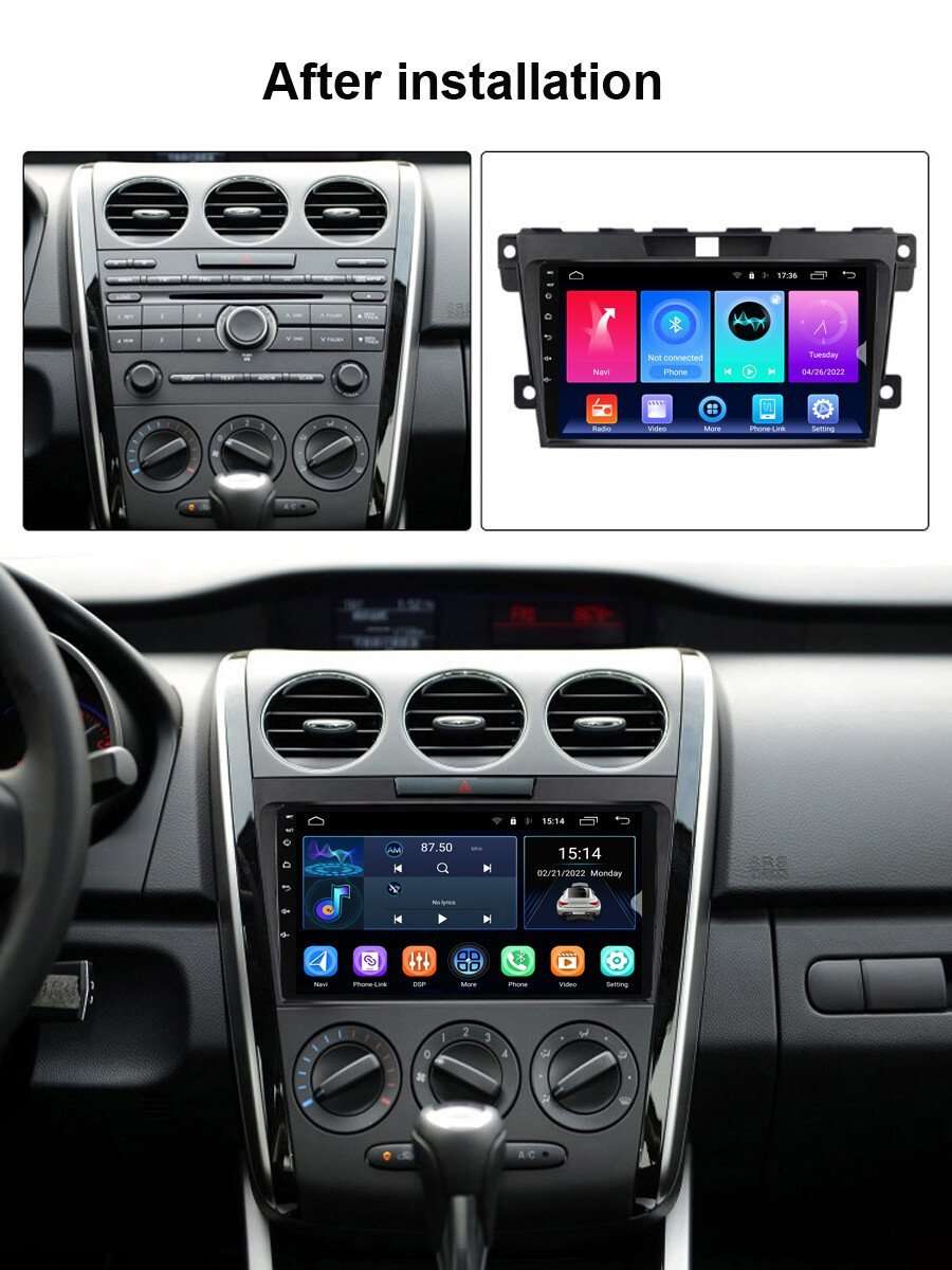 For Mazda CX-7 2007-2015 CarPlay Android Autoradio GPS Navigation BT DAB DSP OBD