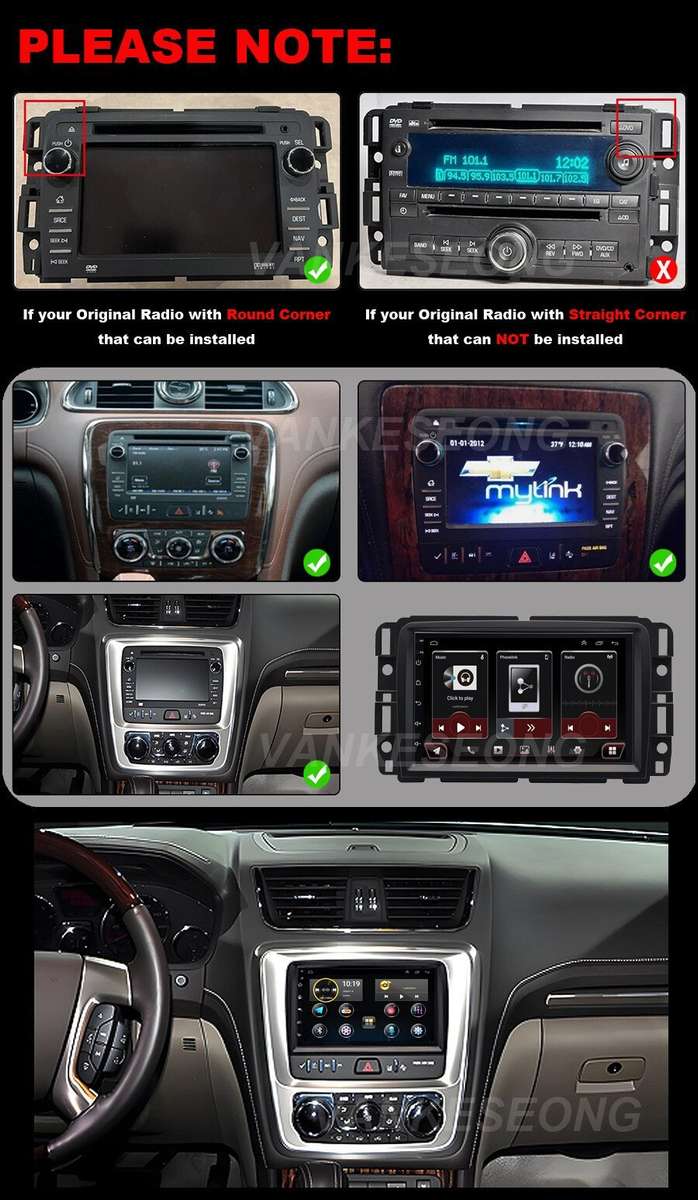 For GMC Acadia 2013-2016 Android 13 Car Stereo GPS Sat Nav DAB+ Radio Head Unit