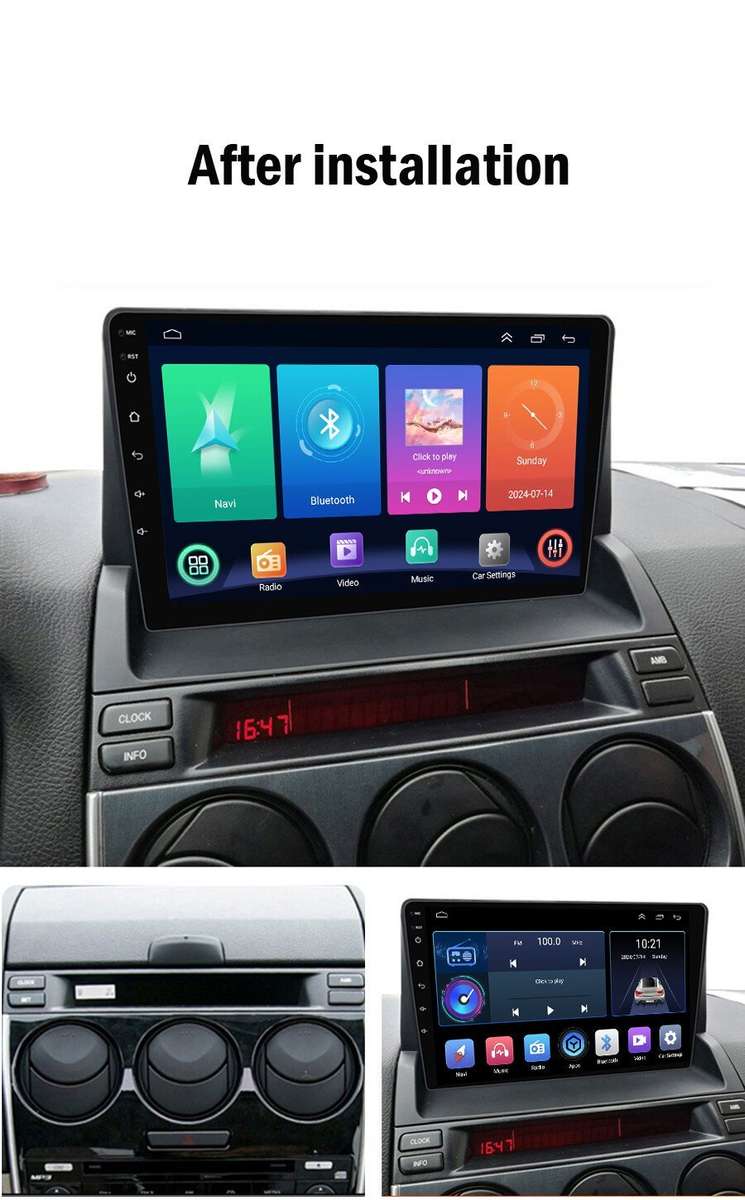 9" Autoradio GPS Navigation For MAZDA 6 2002-2008 Android 13 VideoBT CarPlay+OBD