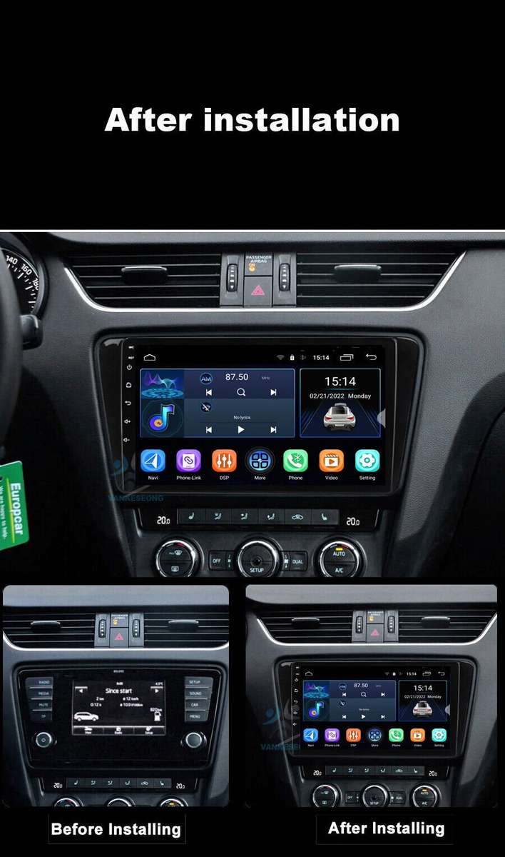 CarPlay Android Auto Navigation GPS Autoradio DAB+ For Skoda Octavia 2013 - 2018