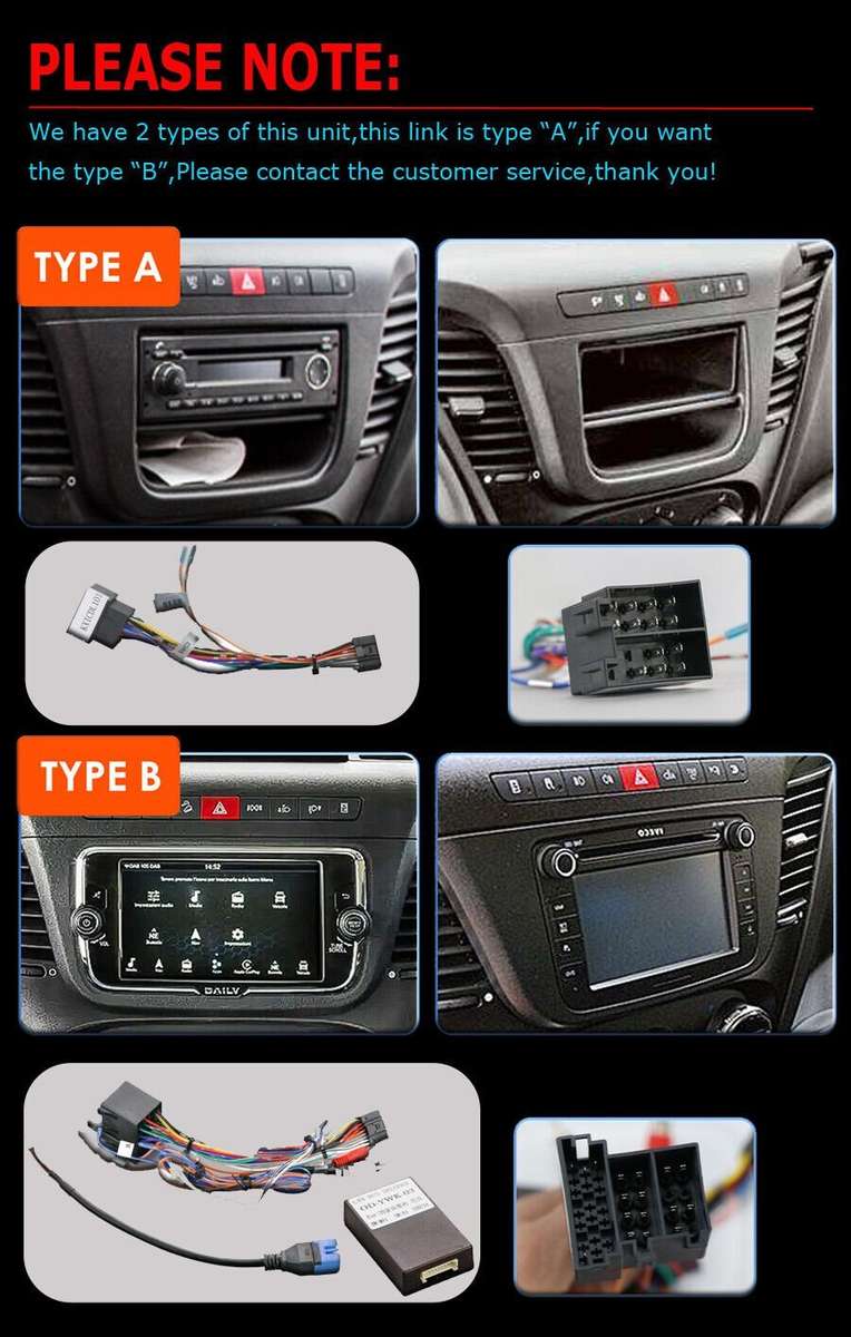 For Iveco Daily 2013-2021 CarPlay Autoradio GPS Navigation Android 13 BT DAB+OBD