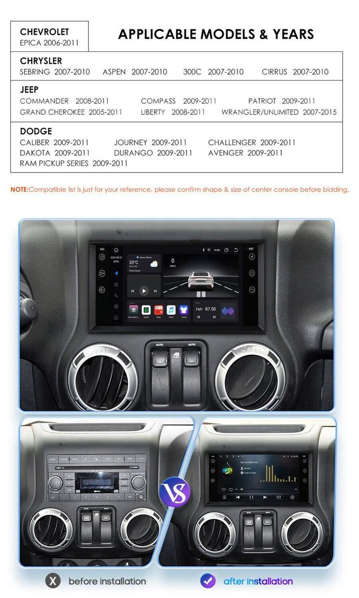 Android 12 Car Stereo For Dodge Journey Caliber 2009-2011 8-Core 64GB Radio +DVR