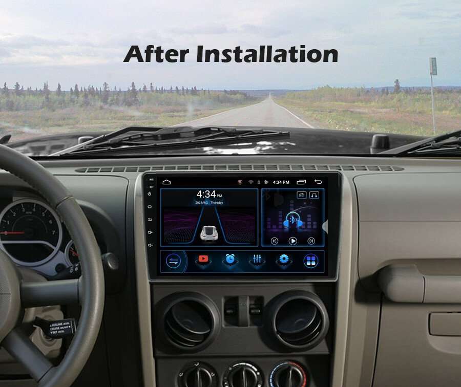 10.1" Android 12 CarPlay GPS Autoradio DAB+ For Jeep Commander Liberty 2008-2011