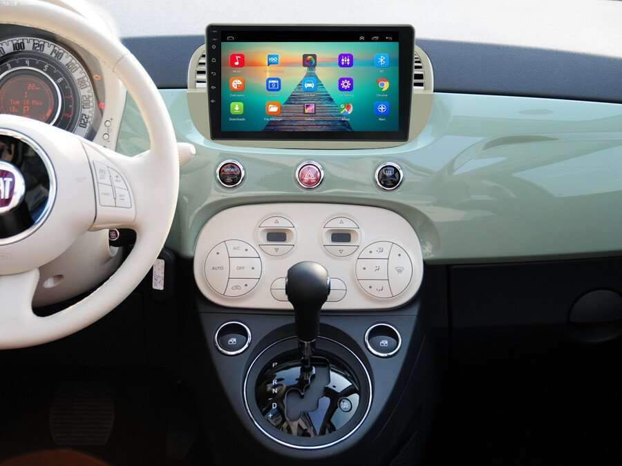 For Fiat 500 2008-2015 Autoradio GPS Navigation Touchscreen BT DAB+ Wifi Android