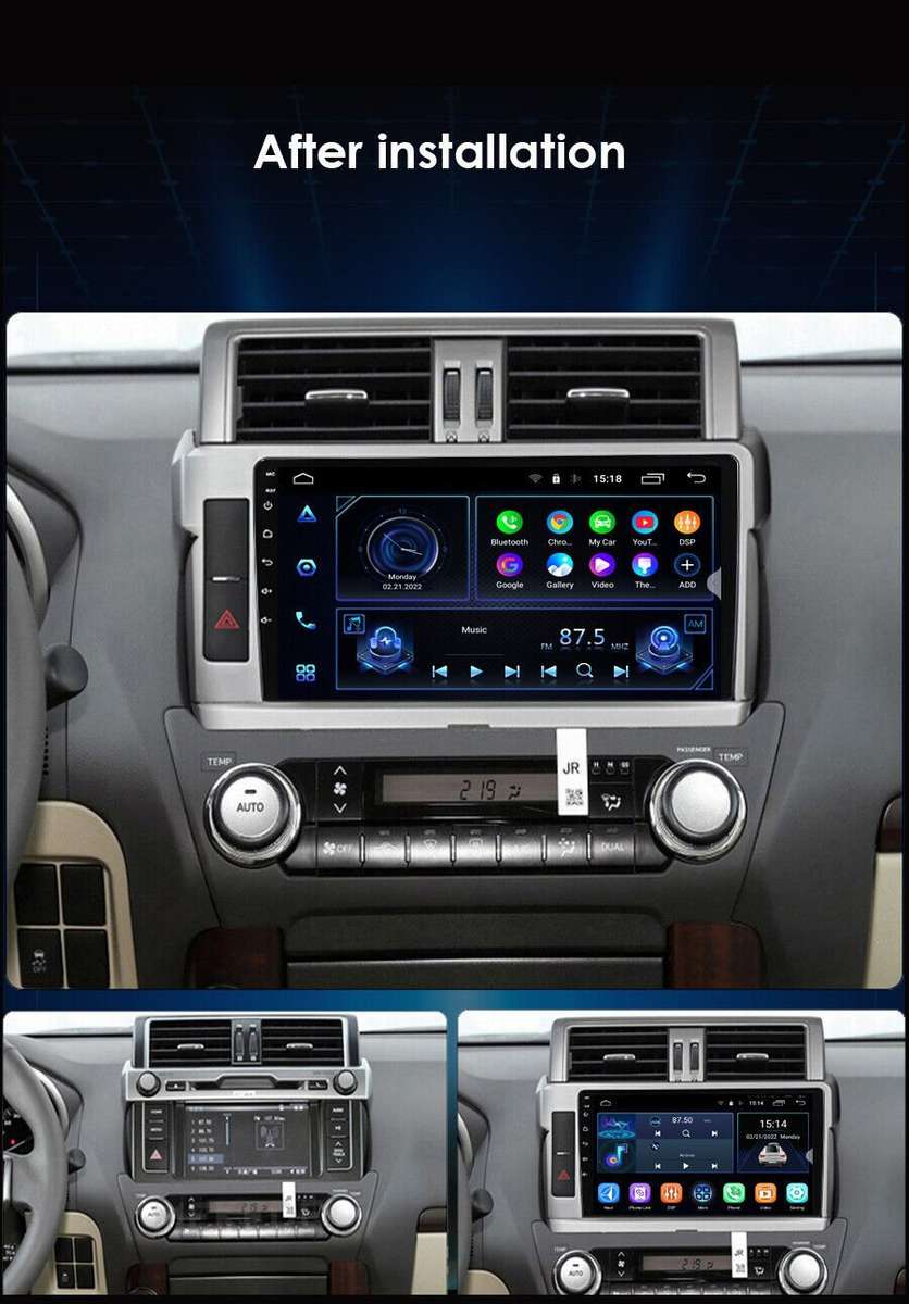 For Toyota Land Cruiser Prado DAB+ Autoradio Navigation BT Android Auto