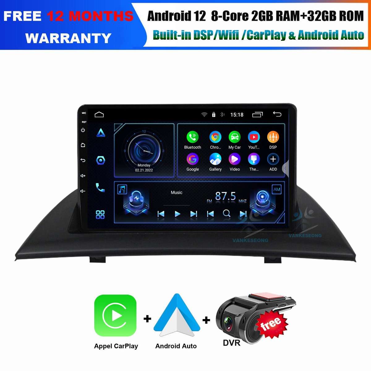 Touchscreen Navigation GPS Android Autoradio BT DAB DSP For BMW X3 E83 2003-2010