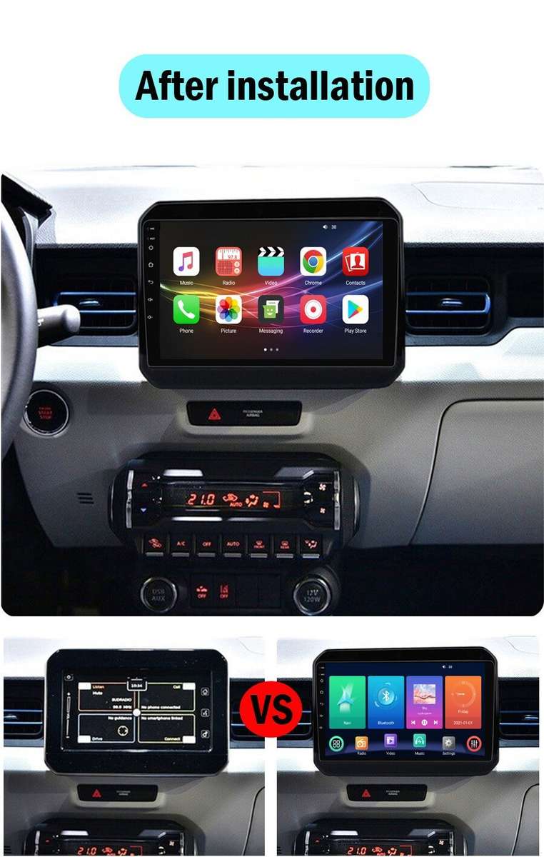 For Suzuki Ignis 2016-2020 Navigation GPS CarPlay Autoradio Android 13 Video+OBD