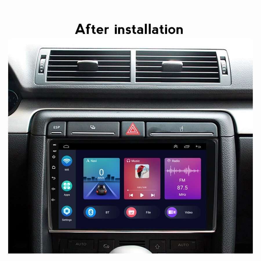 For AUDI A4 S4 RS4 B6 B7 Bluetooth Android Sat Nav GPS Autoradio DAB Wifi DSP 9"