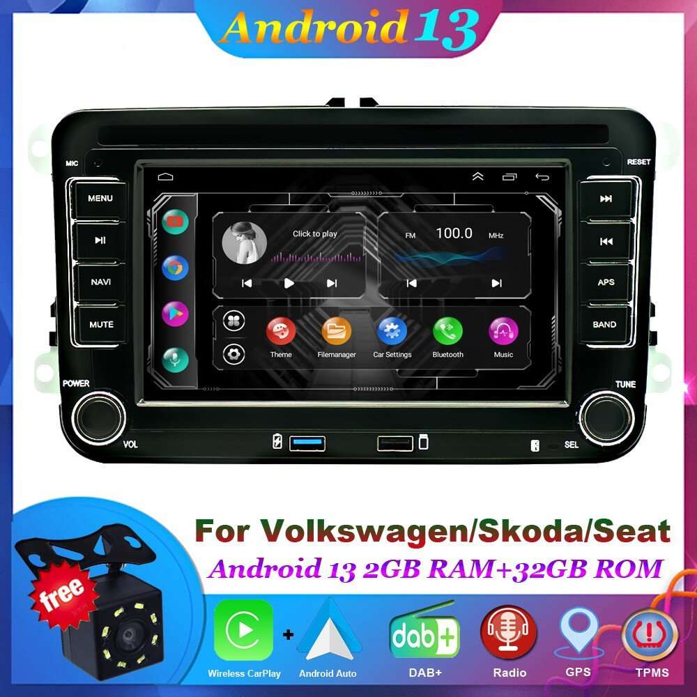 Android 13 Autoradio Carplay GPS Sat Nav For VW Scirocco Mk3 Tiguan EOS Carplay