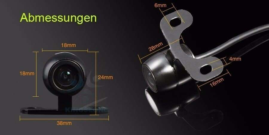 New Mini 170 Grad Ansichtwinkel CCD Rueckfahr Wasserdich