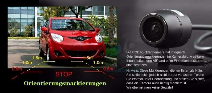 New Mini 170 Grad Ansichtwinkel CCD Rueckfahr Wasserdich