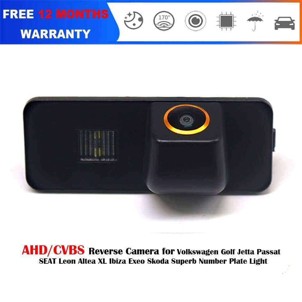 AHD 1080P Rear View Camera For VW Jetta MK6 Lupo T-Roc Rear License Plate Light