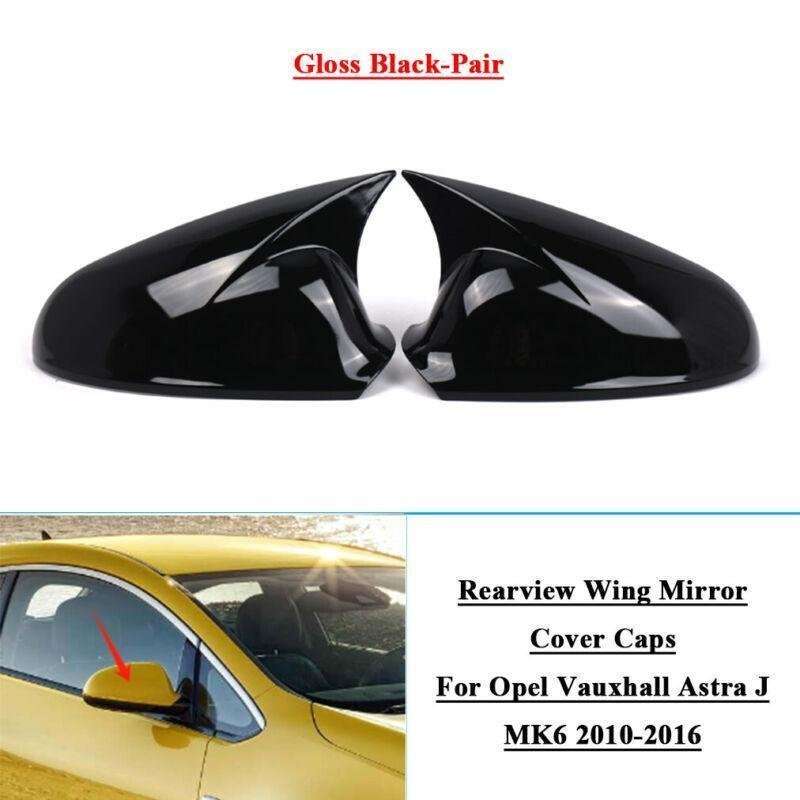 2x Rear View Wing Mirror Cover Caps For Opel Vauxhall Astra J MK6 2010-2016
