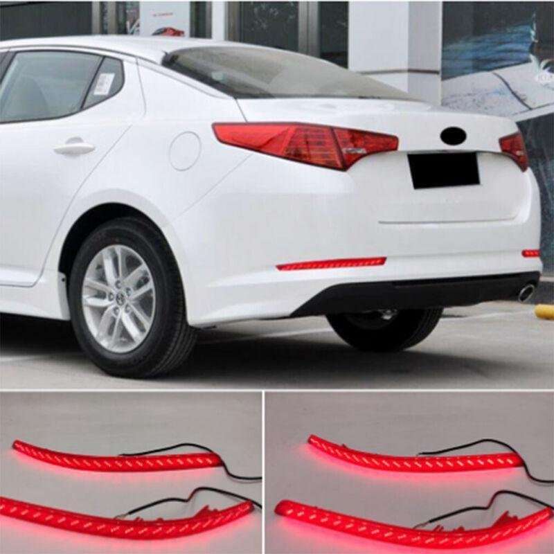 Rear Fog&amp;Brake Taillight Bumper Reflector Lights For Kia K5 2011-2013 Pair A