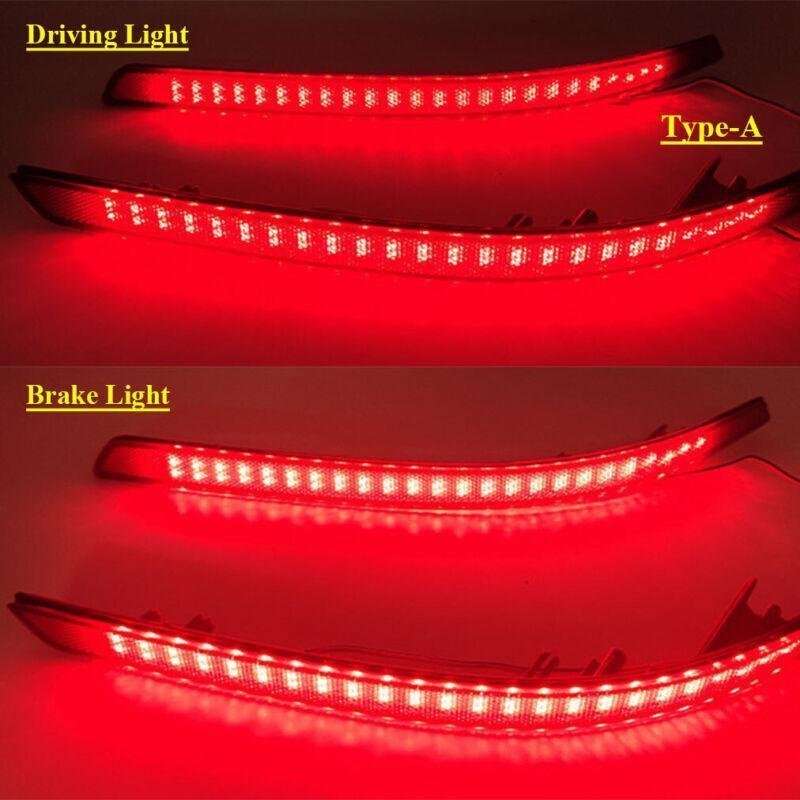 Rear Fog&amp;Brake Taillight Bumper Reflector Lights For Kia K5 2011-2013 Pair A