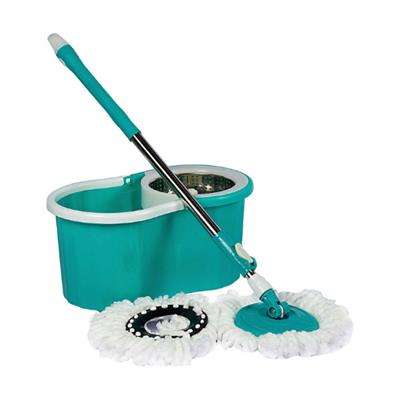 CONTOUR HOUSEWARES SPIN MOP WITH STEEL HANDLE