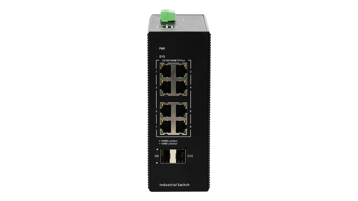 BDCOM 8 Port Gigabit Industrial Switch With 2 SFP - Managed