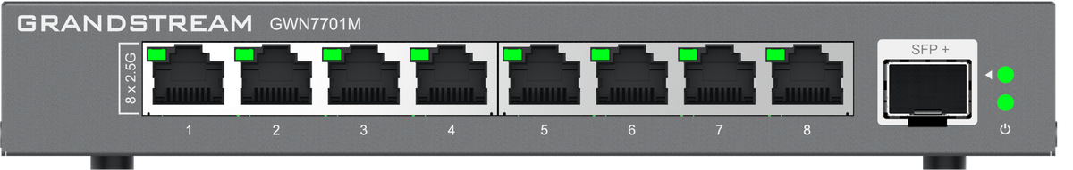 Grandstream Enterprise 8 port Unmanaged 2.5G Switch