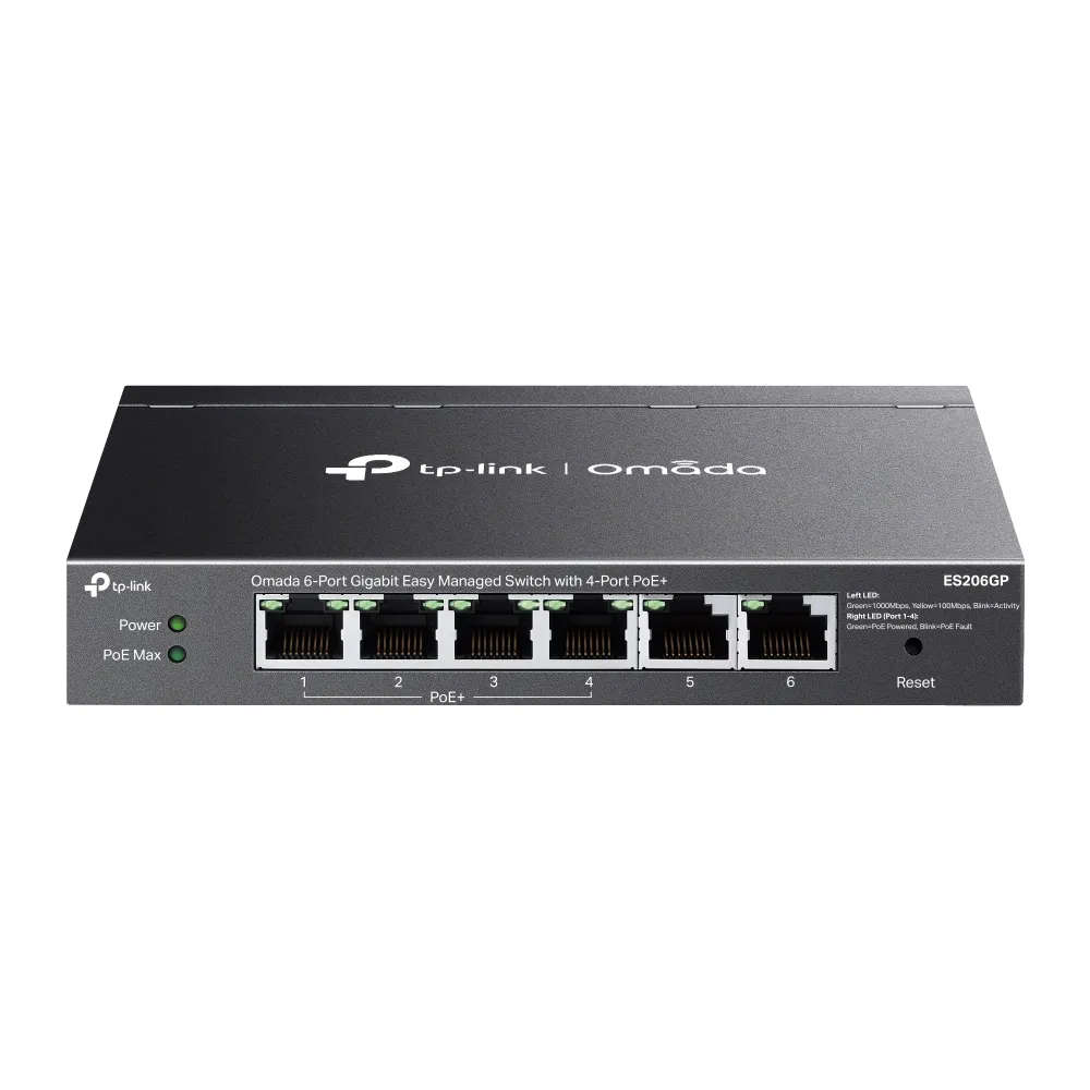 TP-Link Omada 6-Port Gigabit Easy Managed Switch with 4-Port PoE+