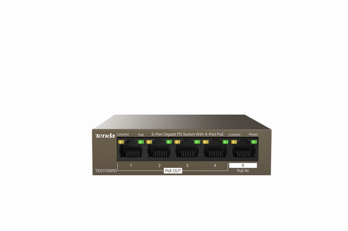Tenda 5-Port Gigabit Desktop Switch Teg1105Pd