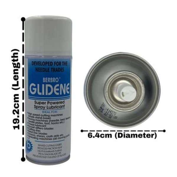 Berbro Glidene Super Spray - 400ml Sewing &amp; Embroidery Lubricant