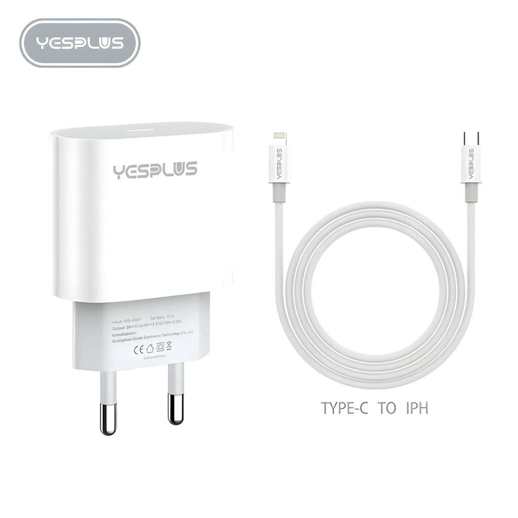 iPhone Charger Set  USB C 27W Wall Adapter + Lightining Charging Cable