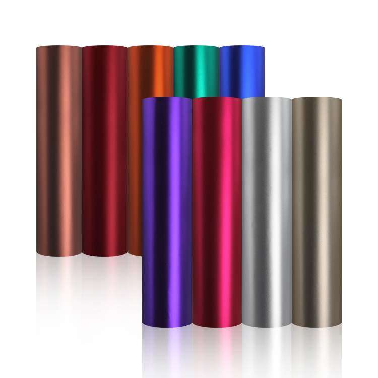 Matte Chrome self adhesive craft sticker vinyl - Red