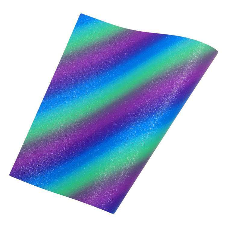 Rainbow Glitter Adheisve craft vinyl -  Blue/Green/Purple