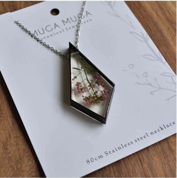 Geometric Dainty Flower Pendant