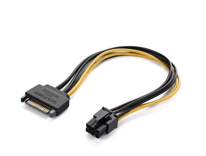 SATA (M) TO PCI-E 6P (M) 0.2M