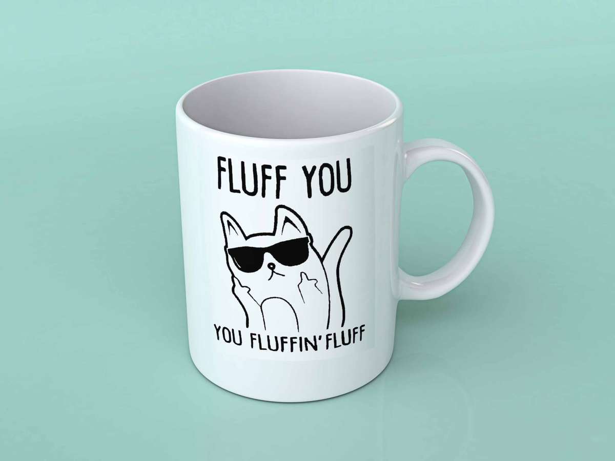 Fluff you you fluffin fluff cat coffee mug