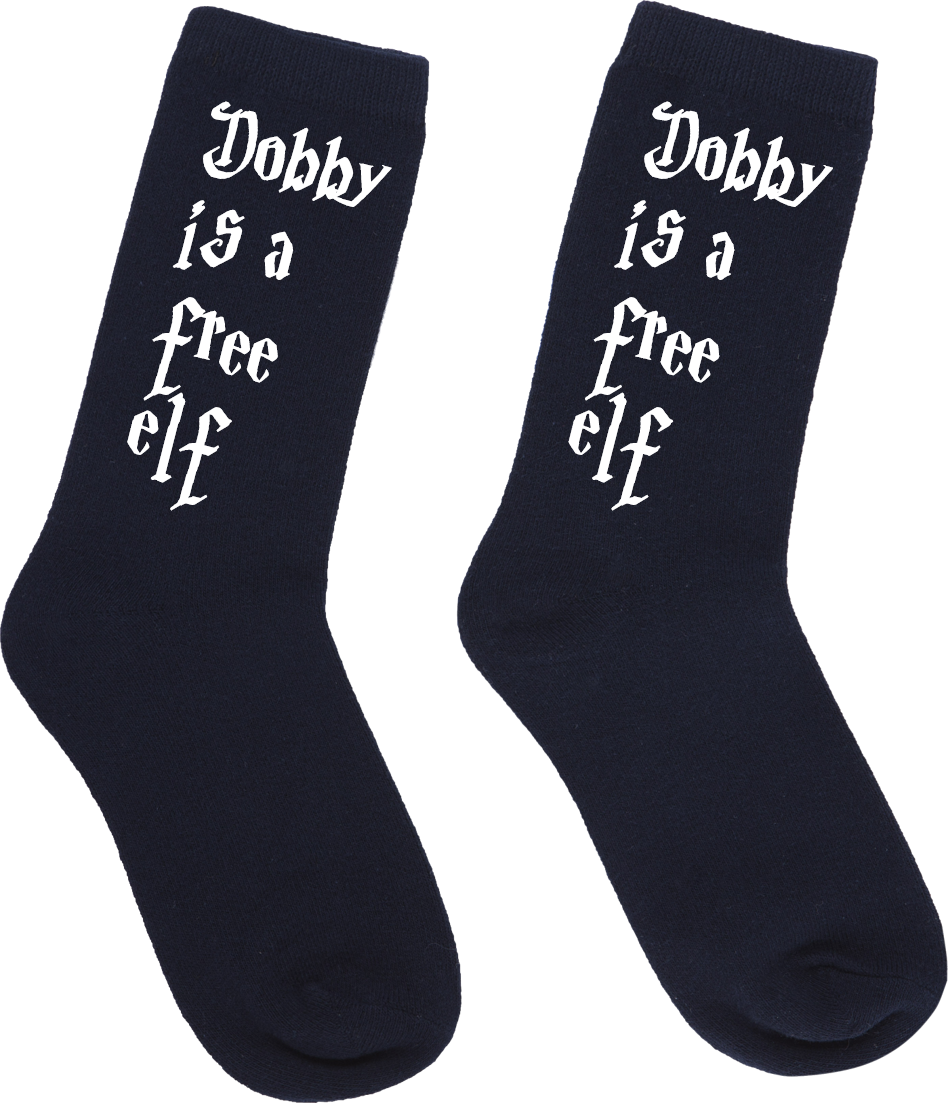 Harry Potter Dobby is a free Elf socks - Black