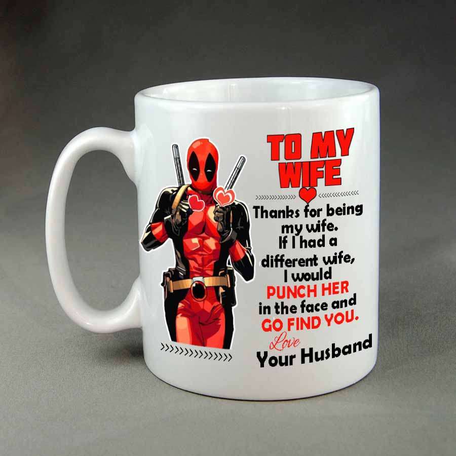 Deadpool To my wife custom coffee mug
