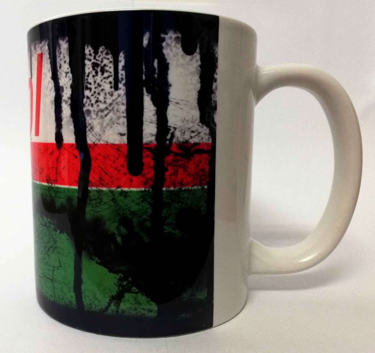 Messy oil can Coffee mug Castrol 2 Stroke White