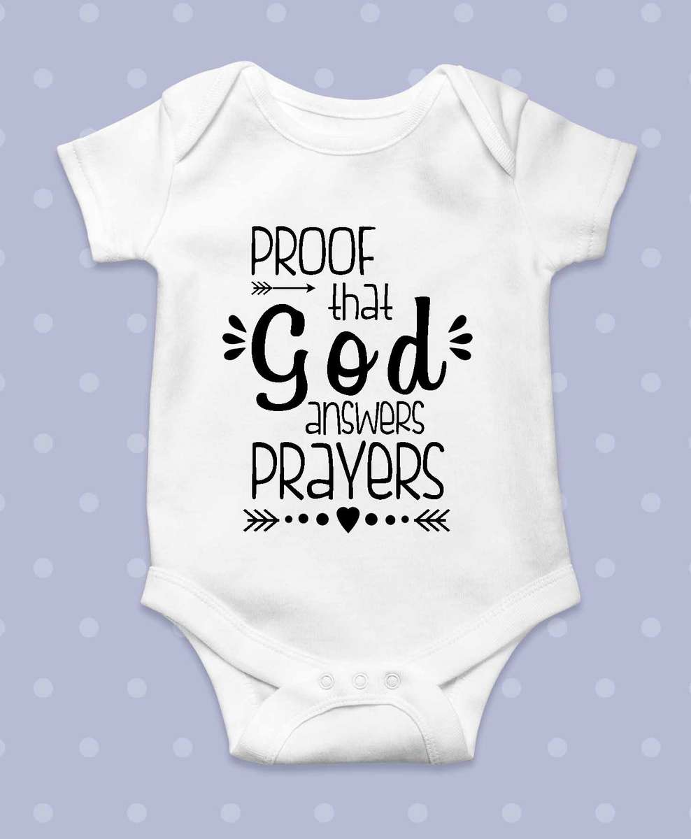 Proof that God answers prayers Baby Grow - 0-3-months Long-sleeves