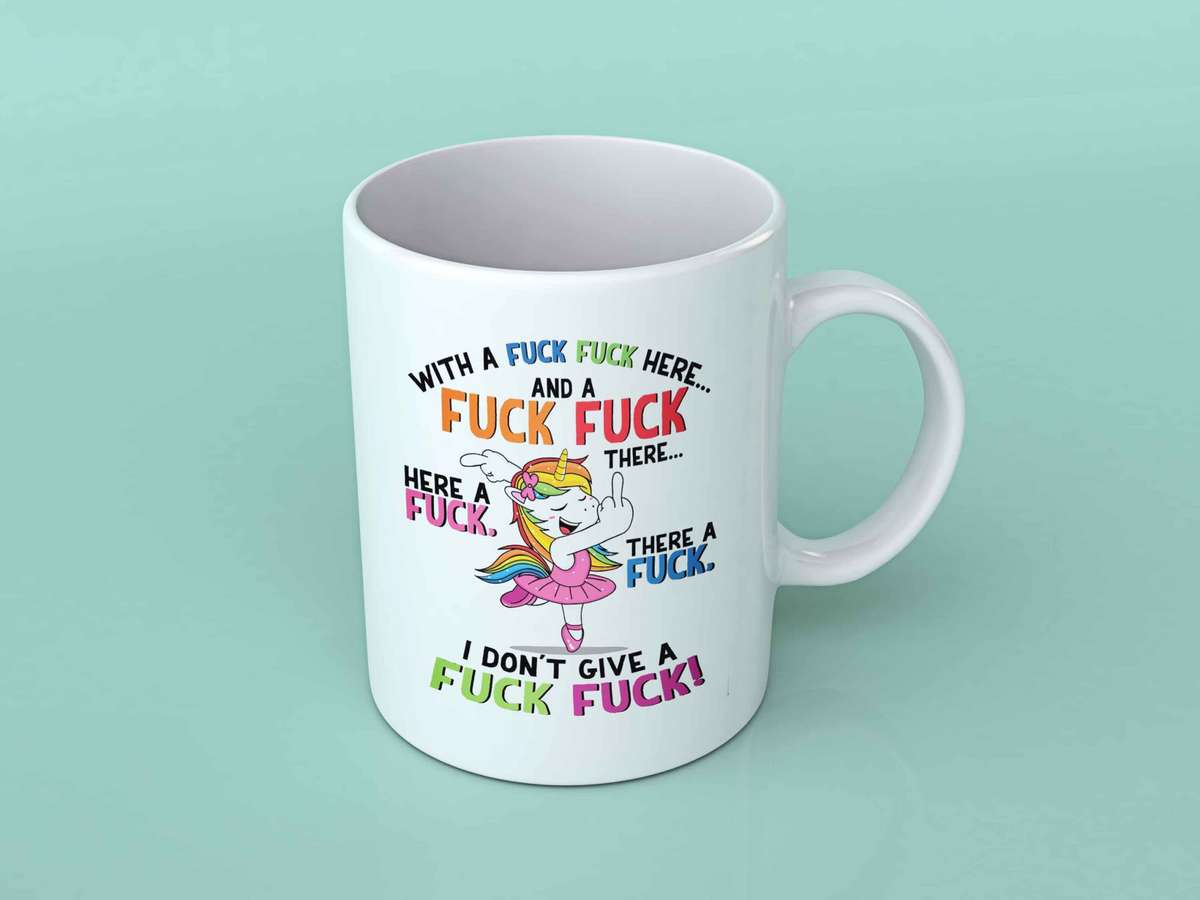 With a fuck fuck here coffee mug