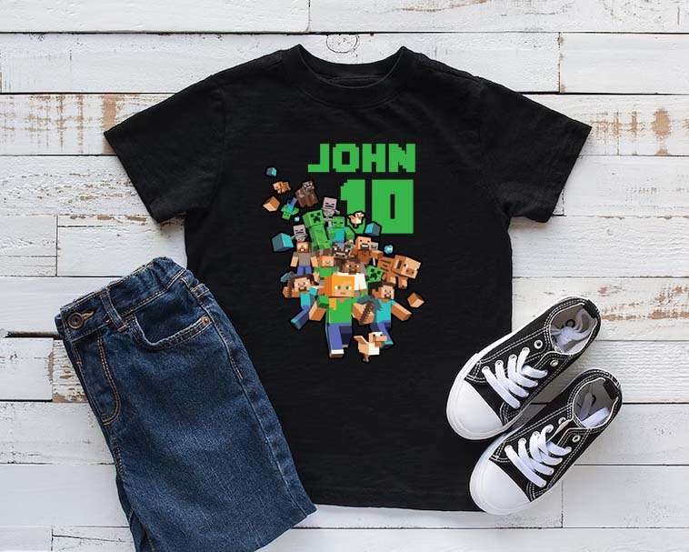 Minecraft Custom Birthday shirt 1