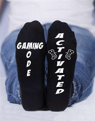 Gaming Mode activated Custom printed socks