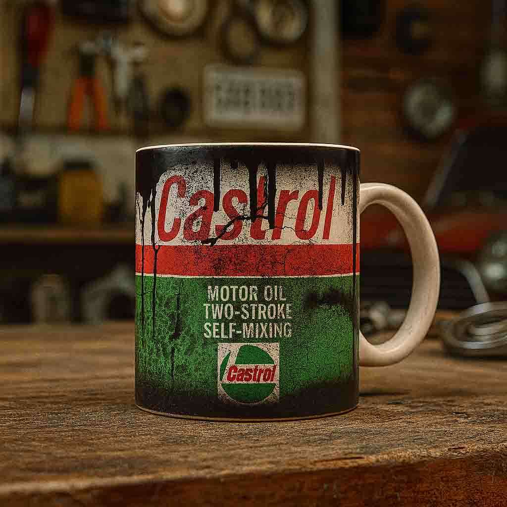 Castrol GTX dirty Oil can retro coffee mug