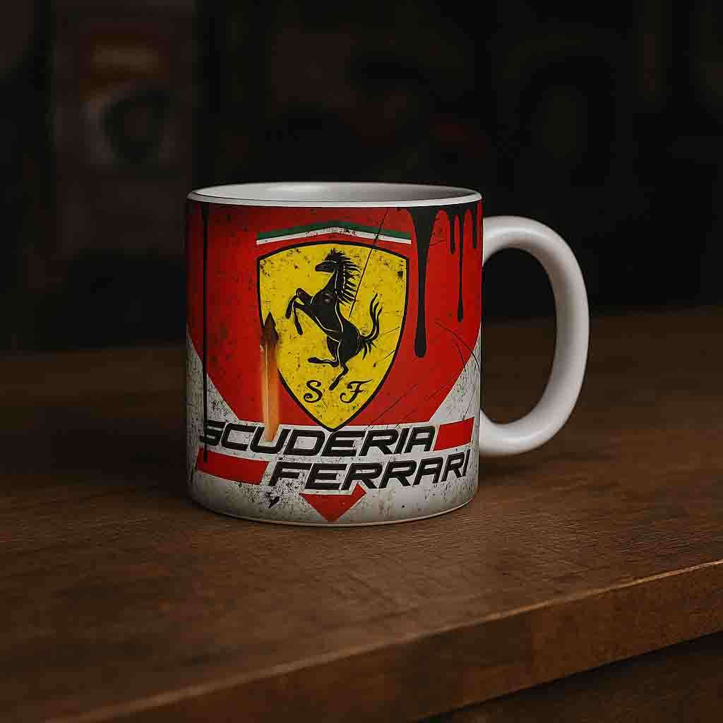 Messy oil Ferrari Coffee mug