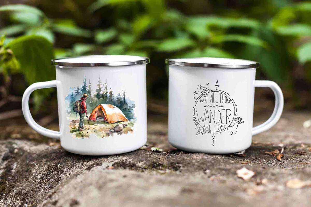 Hiking enamel mug 23