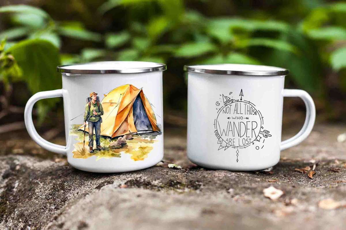 Hiking enamel mug 12