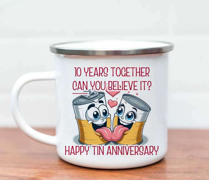 Tin year enamel mug 2