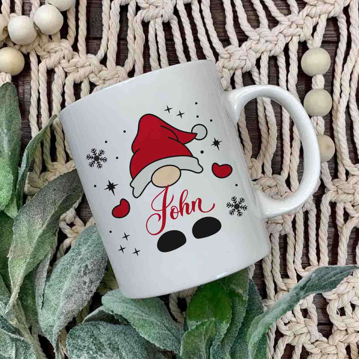 Christmas enamel mug Gnome