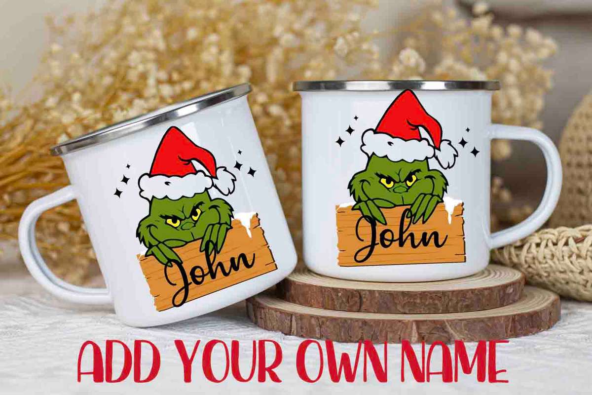 Christmas mug Peeking Grinch